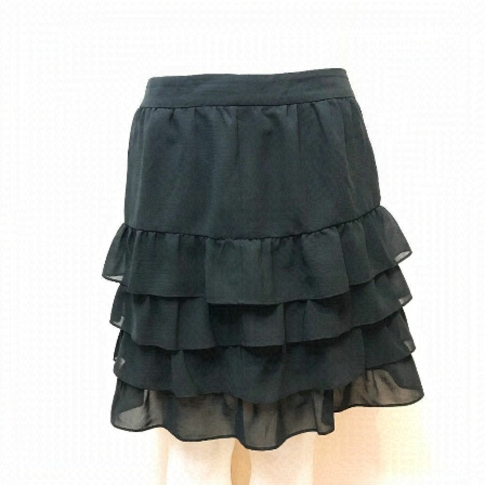 Chiffon Black Three tired Skirt 💚🌻